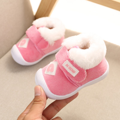 Μόδα παιδικά παπούτσια με χνούδι για κορίτσια και αγόρια