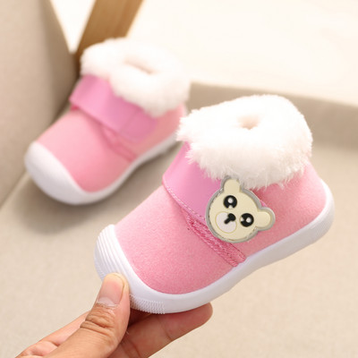 Μόδα παιδικά παπούτσια με χνούδι για κορίτσια και αγόρια
