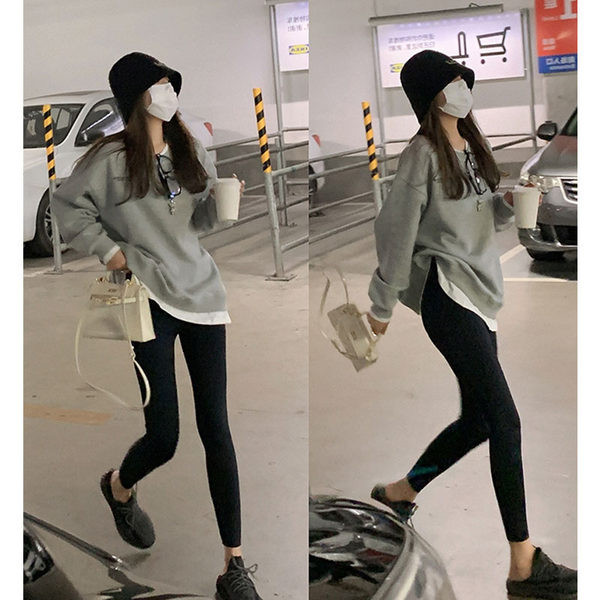 Sieviešu melnie legingi - grūtniecēm