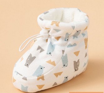 Βρεφικά παπούτσια fleece με κορδόνια casual μοντέλο