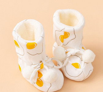 Βρεφικά παπούτσια fleece με κορδόνια casual μοντέλο