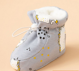 Βρεφικά παπούτσια fleece με κορδόνια casual μοντέλο