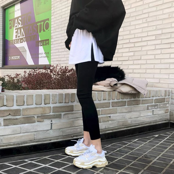 Ikdienišķi grūtnieču legingi ar augstu vidukli ar kabatu