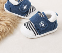 Rudens-ziemas zīdaiņu apavi ar velcro ielāpiem zēniem un meitenēm