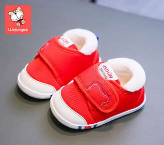 Rudens-ziemas zīdaiņu apavi ar velcro ielāpiem zēniem un meitenēm