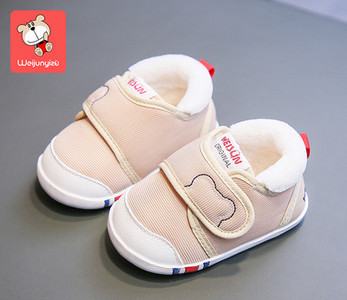 Rudens-ziemas zīdaiņu apavi ar velcro ielāpiem zēniem un meitenēm