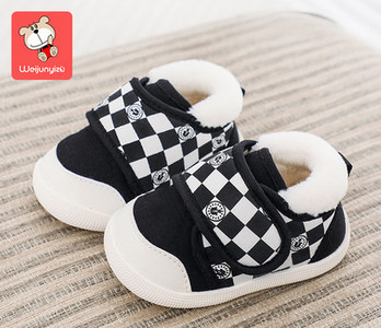 Rudens-ziemas zīdaiņu apavi ar velcro ielāpiem zēniem un meitenēm