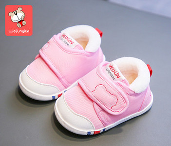 Rudens-ziemas zīdaiņu apavi ar velcro ielāpiem zēniem un meitenēm