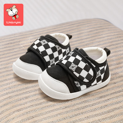 Rudens-ziemas zīdaiņu apavi ar velcro ielāpiem zēniem un meitenēm