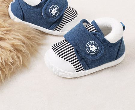 Rudens-ziemas zīdaiņu apavi ar velcro ielāpiem zēniem un meitenēm