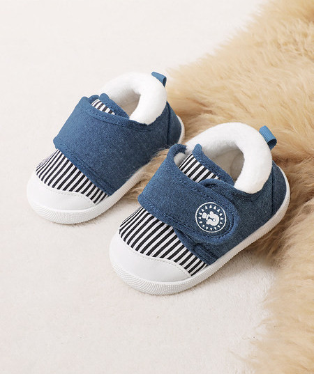 Rudens-ziemas zīdaiņu apavi ar velcro ielāpiem zēniem un meitenēm