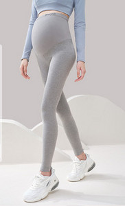 Női, magas derekú sztreccs leggings kismama mintával