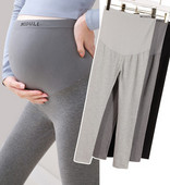 Női, magas derekú sztreccs leggings kismama mintával