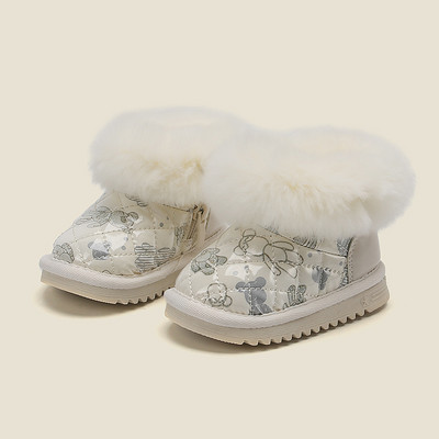 Μοντέρνα παιδικά μποτάκια με χνούδι για κορίτσια