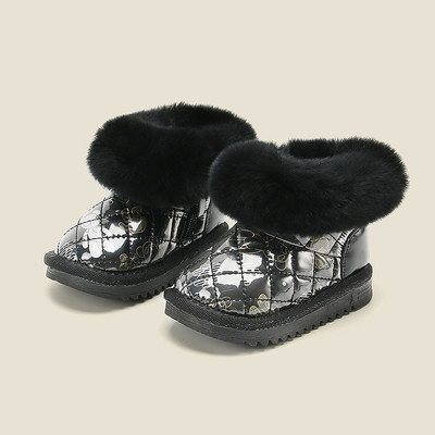 Μοντέρνα παιδικά μποτάκια με χνούδι για κορίτσια