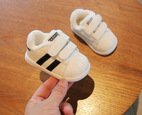 Mazuļu kedas no eko ādas ar siltu oderi un velcro ielāpiem