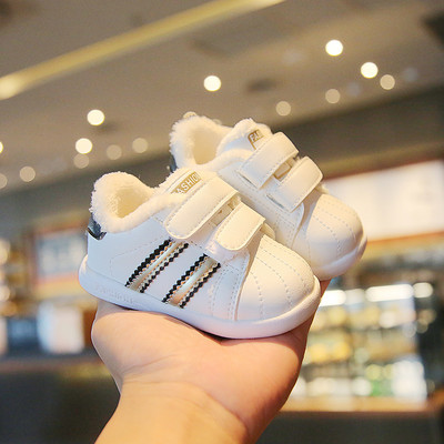 Mazuļu kedas no eko ādas ar siltu oderi un velcro ielāpiem