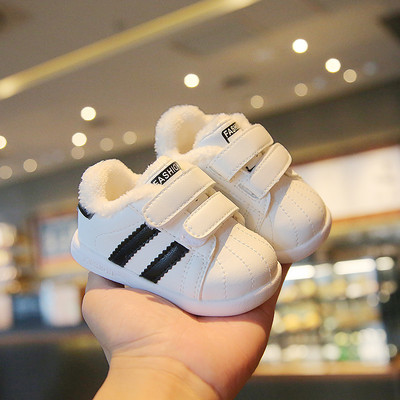 Mazuļu kedas no eko ādas ar siltu oderi un velcro ielāpiem