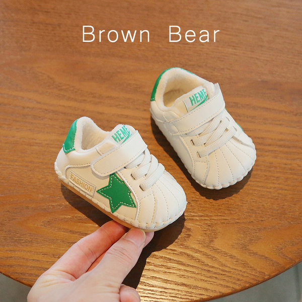 Ādas bērnu apavi ar dūnu oderi un velcro aizdari