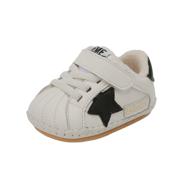 Ādas bērnu apavi ar dūnu oderi un velcro aizdari