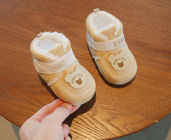 Χειμερινά παιδικά παπούτσια με απλικέ και ζεστή φόδρα για αγόρια και κορίτσια