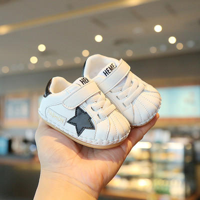 Zīdaiņu kurpes no eko ādas ar uzrakstu un velcro uzlīmēm zēniem un meitenēm