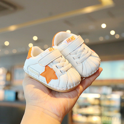 Zīdaiņu kurpes no eko ādas ar uzrakstu un velcro uzlīmēm zēniem un meitenēm