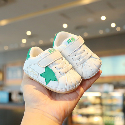 Zīdaiņu kurpes no eko ādas ar uzrakstu un velcro uzlīmēm zēniem un meitenēm