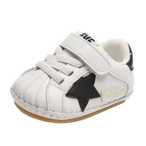 Zīdaiņu kurpes no eko ādas ar uzrakstu un velcro uzlīmēm zēniem un meitenēm