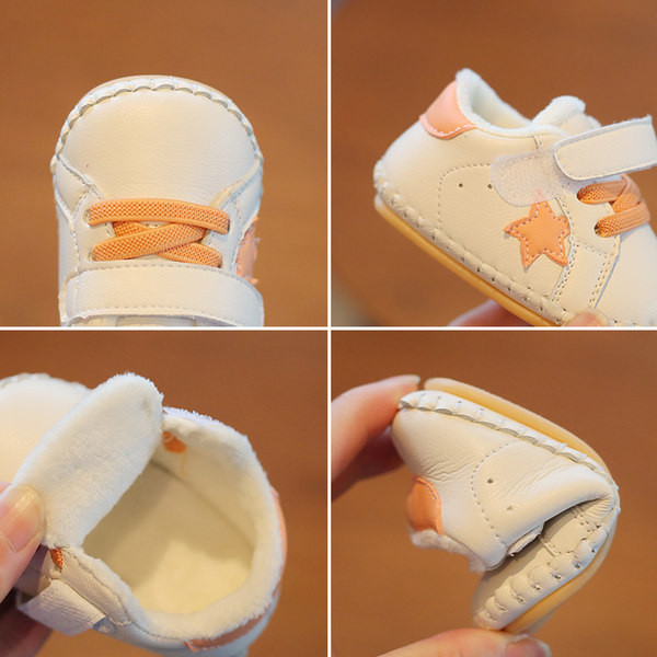 Δερμάτινα παιδικά παπούτσια με πουπουλένια φόδρα