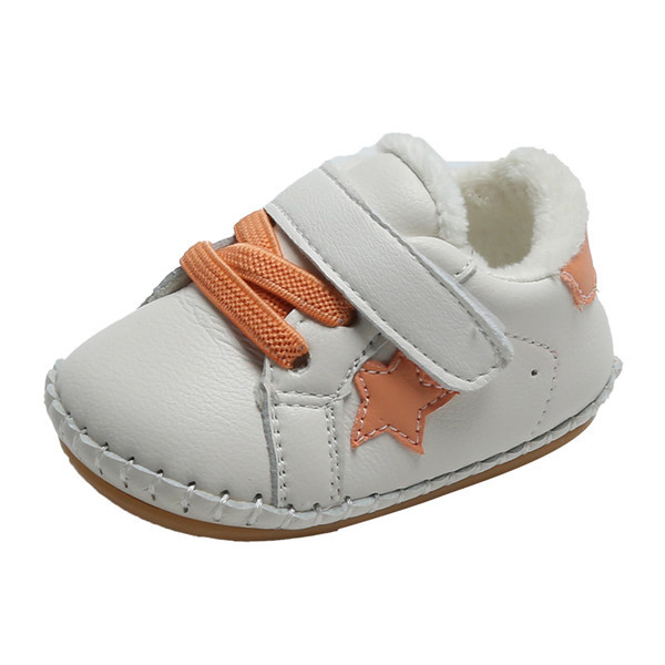 Δερμάτινα παιδικά παπούτσια με πουπουλένια φόδρα