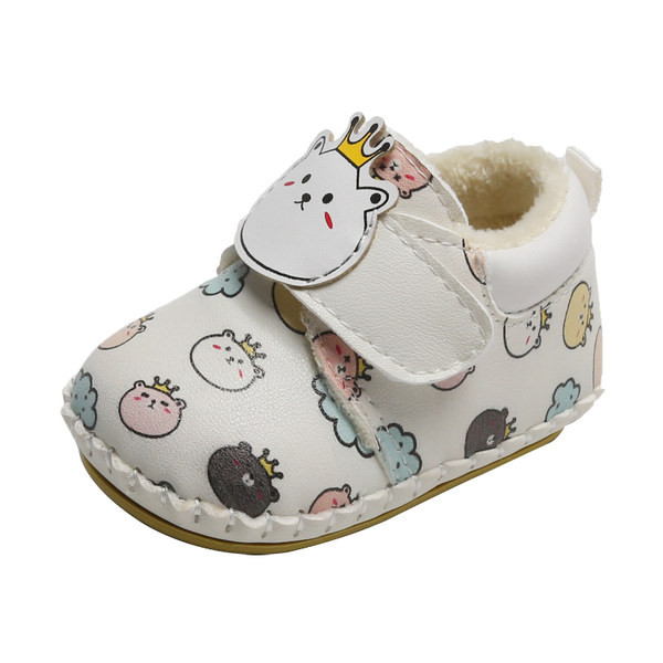 Βρεφικά παπούτσια για κορίτσια από οικολογικό δέρμα με στάμπα