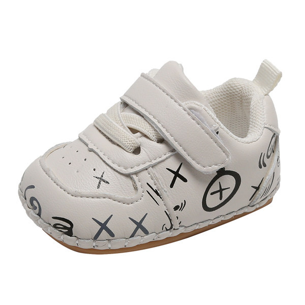 Öko bőrből készült babacipő tépőzáras foltokkal és fűzőkkel