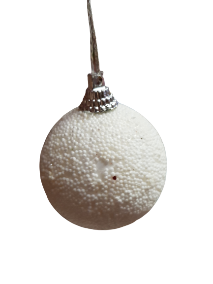 Комплект коледни топки, Стиропор, 8 броя, 4.5 см.