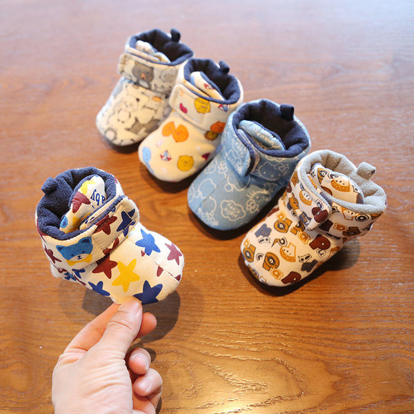 Baba polár cipő tépőzárral és nyomattal