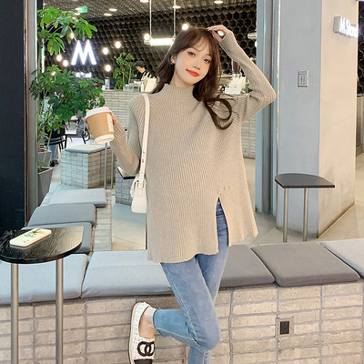 Ziemas grūtnieču džemperis ar augstu apkakli