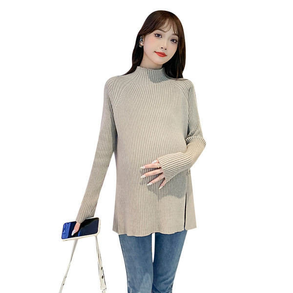 Ziemas grūtnieču džemperis ar augstu apkakli