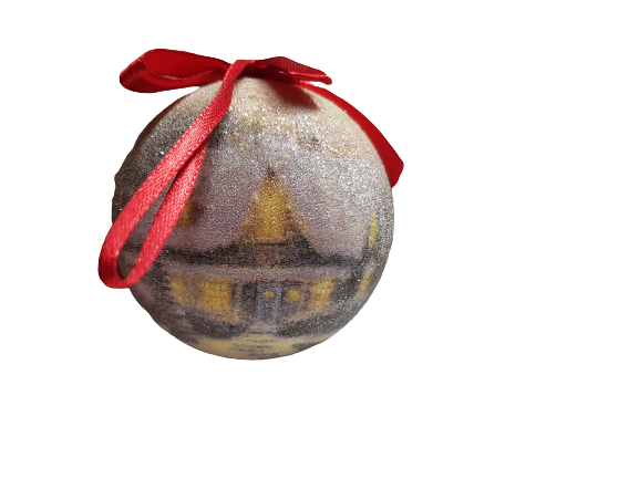 Комплект коледни топки, Пластмаса, 3 броя, 5.5 см