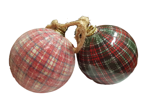 Комплект коледни топки, Пластмаса, 8 броя, 5.5 см