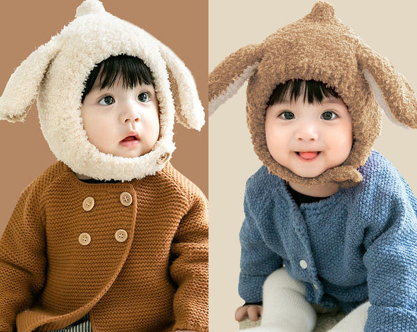 Baba plüss sapka fülekkel