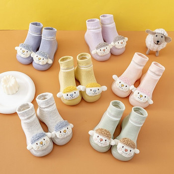 Бебешки пантофи тип чорап с 3D елемент