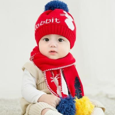 Mazuļu ziemas divdaļīgs šalles un cepuru komplekts