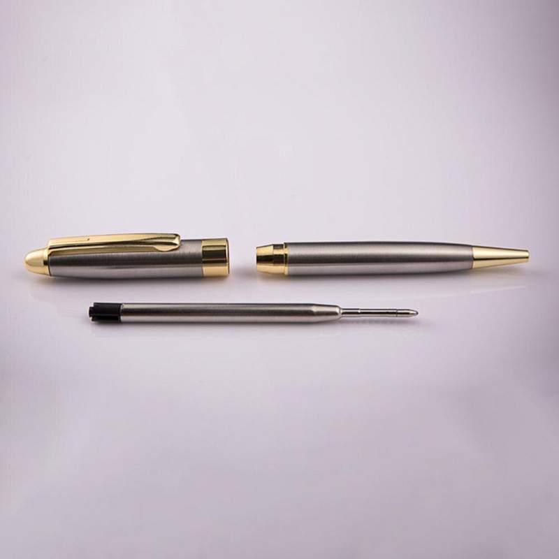 1,0 mm grezna metāla rotējoša lodīšu pildspalva ar parakstu Rollerball Business School biroja piederumi rakstīšanai, 3 krāsu dāvana