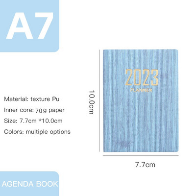 2023 A7 Mini Notebook 365 Days Prijenosni džepni Notepad Dnevni Tjedni Planer Dnevni Red Bilježnice Uredski pribor Školski pribor