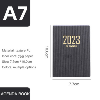 2023 A7 Mini Notebook 365 Days Prijenosni džepni Notepad Dnevni Tjedni Planer Dnevni Red Bilježnice Uredski pribor Školski pribor