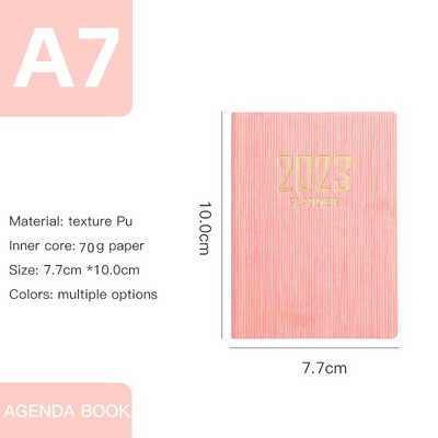 2023 A7 Mini Notebook 365 Days Prijenosni džepni Notepad Dnevni Tjedni Planer Dnevni Red Bilježnice Uredski pribor Školski pribor