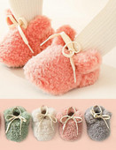 Mazuļu plīša čības ar šņorēm