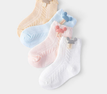 Тънки бебешки чорапи с принт