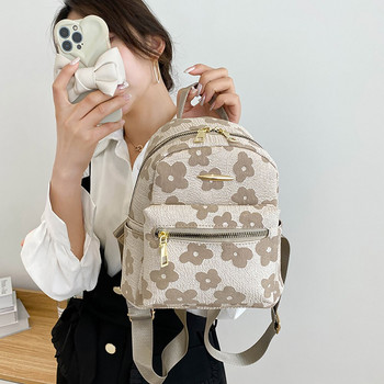 Μόδα Γυναικεία Μίνι Σακίδιο πλάτης Flower Print Pure Small Backpacks καμβά μαθητική τσάντα για κορίτσια Φορητό σακίδιο ώμου Νέο