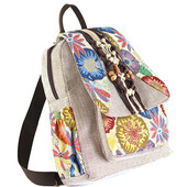 Augstas kvalitātes sieviešu trikotāžas vintage mugursoma Ķīniešu etniskās mugursomas Bohēmijas mugursoma Skolas soma sievietēm dubultā plecu soma